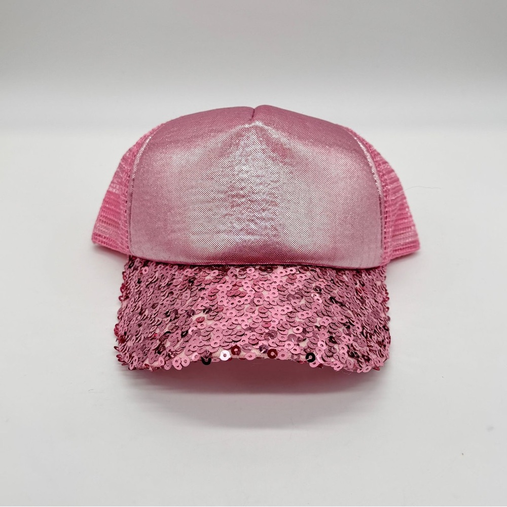 Brand New Pink Sequin Adjustable Cap